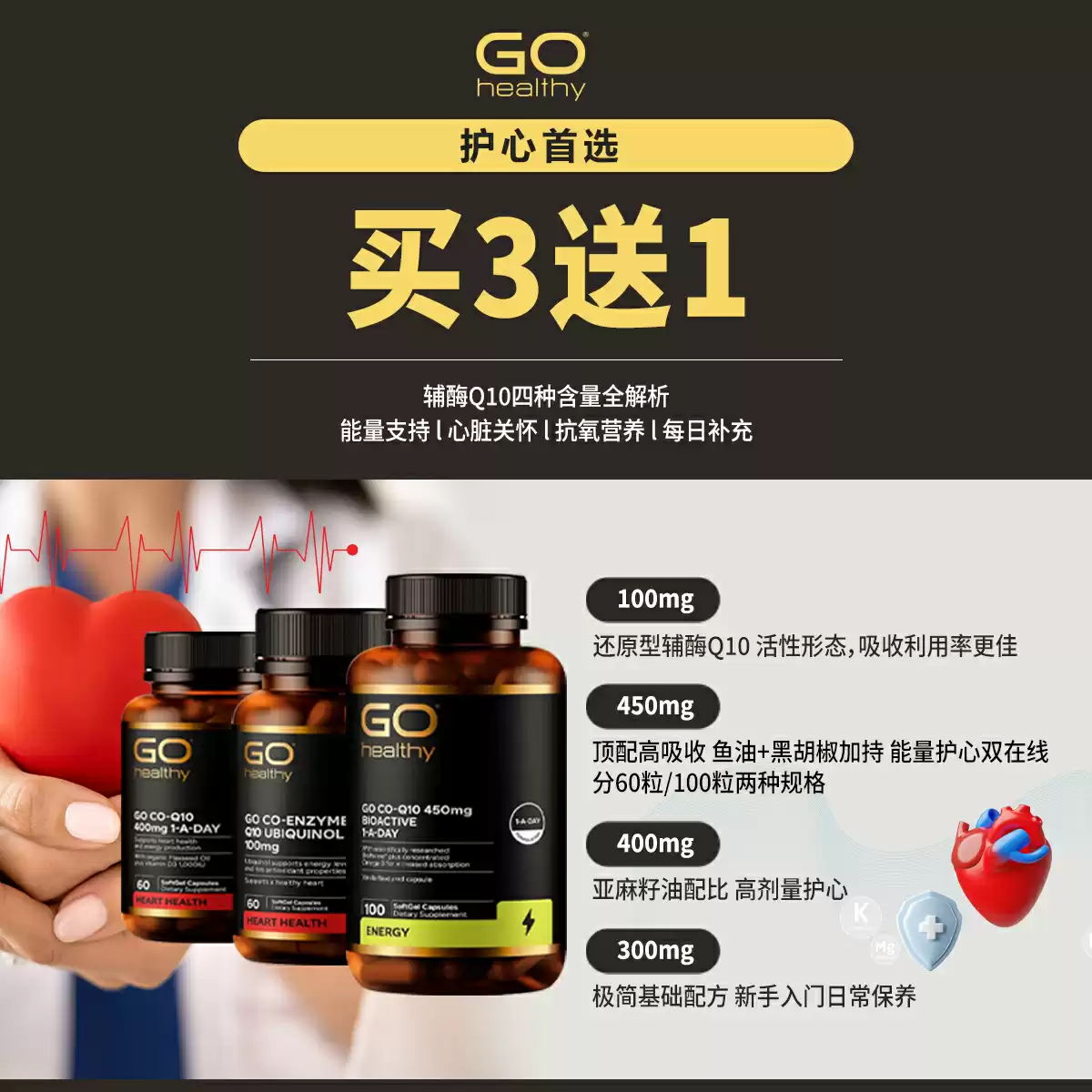 Go Healthy CQ10 buy 3 get 1 for free
