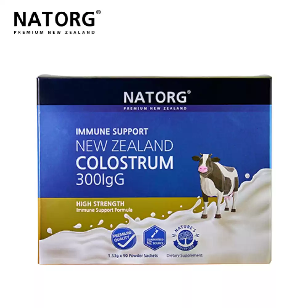 【双11购物节: 保健品】 NATORG 新西兰300IgG高含量牛初乳粉 1.53g *90包