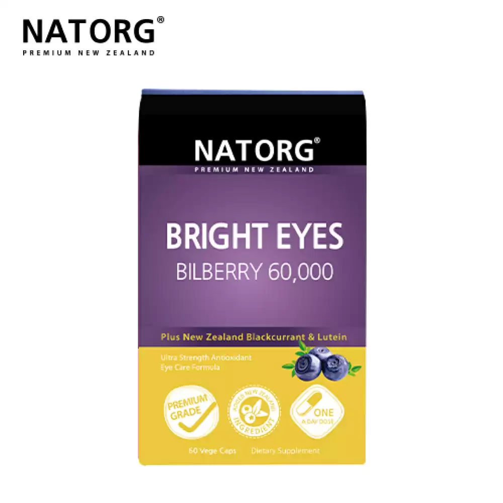 NATORG 越橘60,000 护眼精华 - 含新西兰黑加仑和叶黄素 60粒
