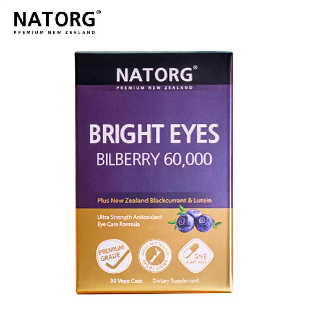 NATORG 越橘60,000 护眼精华 - 含新西兰黑加仑和叶黄素 90粒