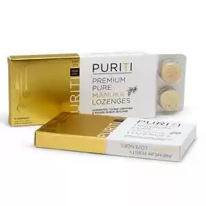 PURITI 纯天然野生麦卢卡蜂蜜含片润喉糖  Manuka Honey UMF12+ / MGO 400+ 8粒装