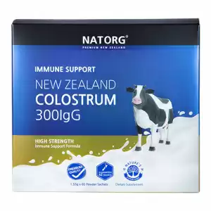 【618特惠：选4免1】 【全新包装】NATORG 新西兰300IgG高含量牛初乳粉 1.55g *60包